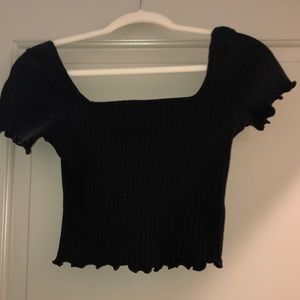 black top with lettuce hem